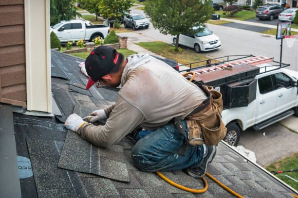 Professional Roofing technician working in Tannersville, PA